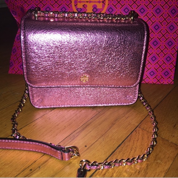 tory burch metallic purse
